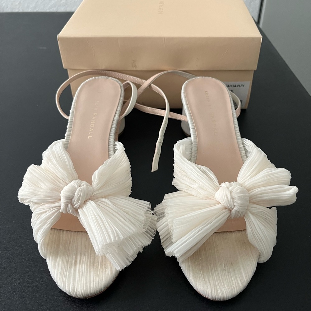 Loeffler Randall Dahlia Pleated Bow Heels